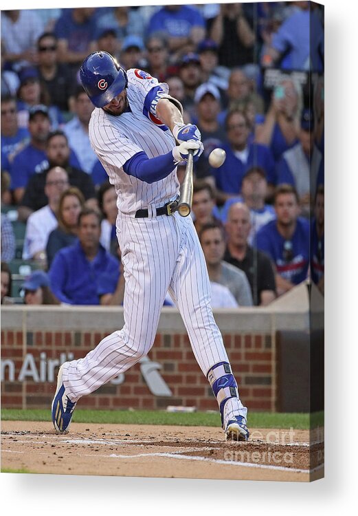 People Acrylic Print featuring the photograph Kris Bryant #10 by Jonathan Daniel
