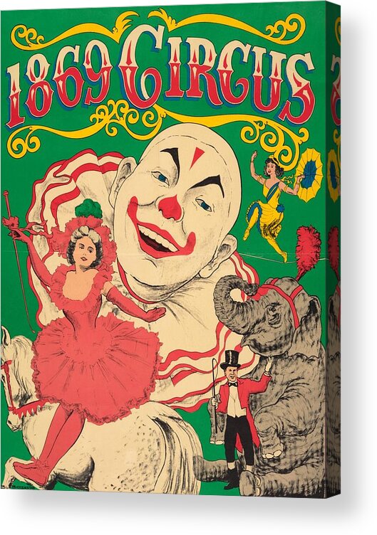 Americana Acrylic Print featuring the digital art 1869 Circus by Kim Kent