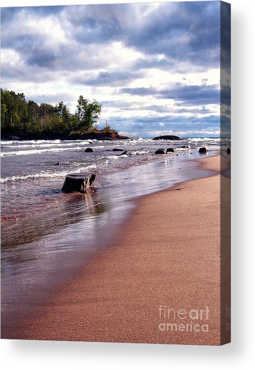 Photography Acrylic Print featuring the photograph Lake Superior Shoreline by Phil Perkins