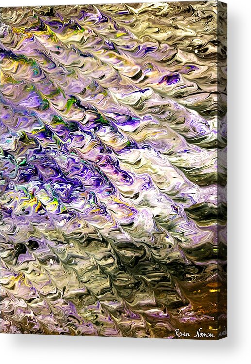  Acrylic Print featuring the painting Wave Upon Wave #2 by Rein Nomm