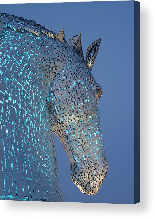 The Kelpies Acrylic Print featuring the photograph The Kelpies #26 by Stephen Taylor