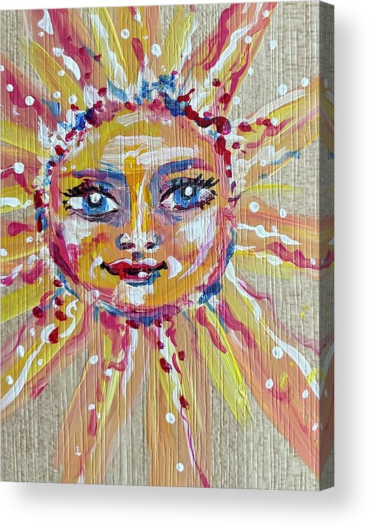 Sun Acrylic Print featuring the painting Untitled #27 by Suzan Sommers