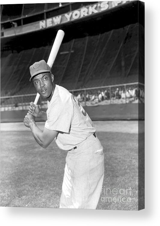 People Acrylic Print featuring the photograph Monte Irvin by Kidwiler Collection