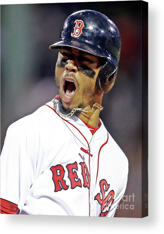 People Acrylic Print featuring the photograph Mookie Betts by Maddie Meyer