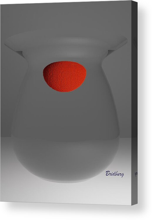 Nft Acrylic Print featuring the digital art 301 Vase by David Bridburg