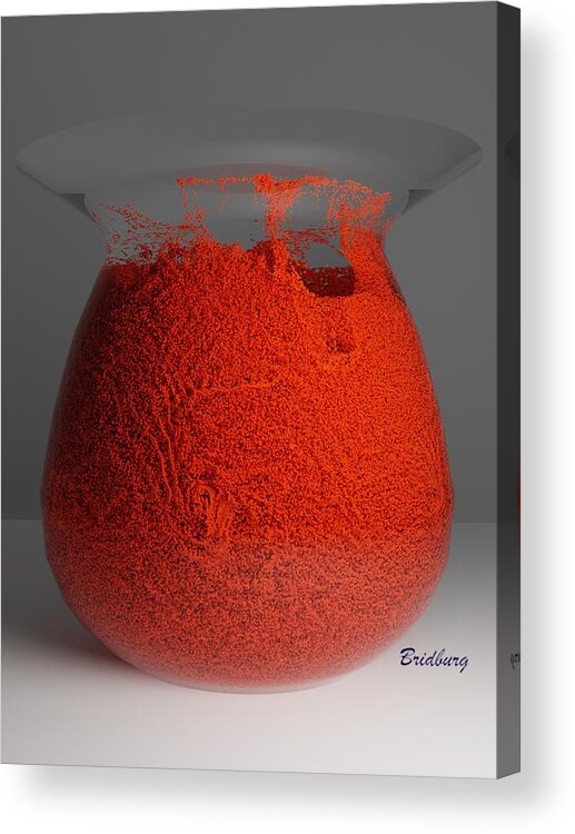 Nft Acrylic Print featuring the digital art 301 Vase Waves 2 by David Bridburg