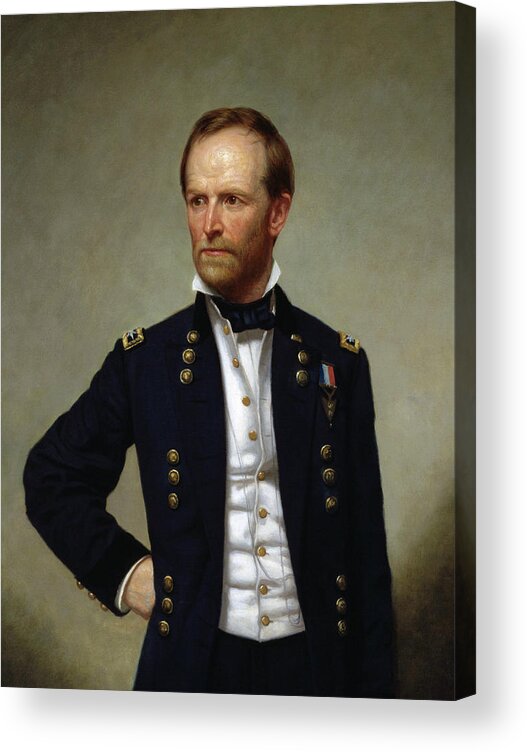 General Sherman Acrylic Print featuring the painting General William Tecumseh Sherman by War Is Hell Store