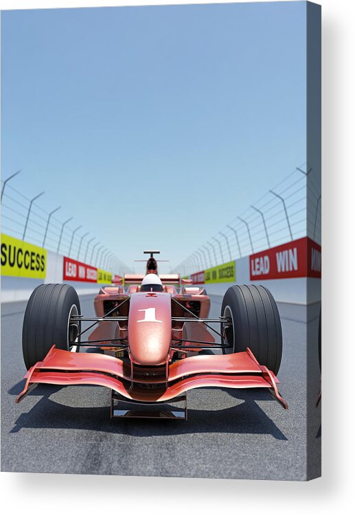Aerodynamic Acrylic Print featuring the photograph Racing Car #5 by Mevans