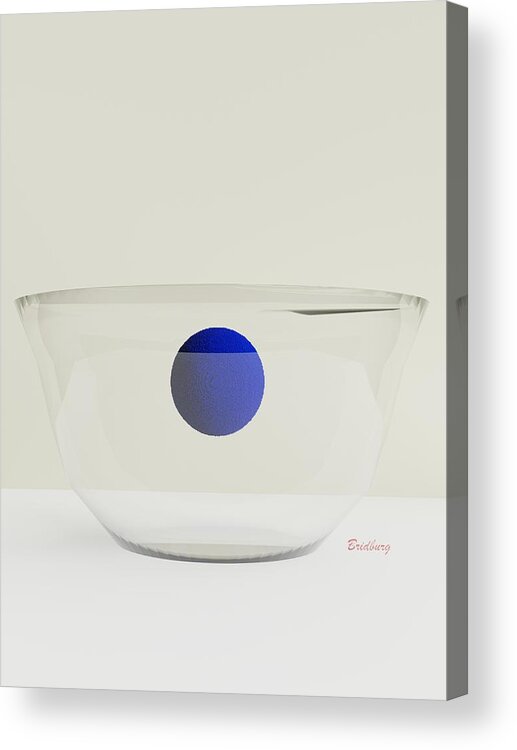 Nft Acrylic Print featuring the digital art 501 Bowl by David Bridburg