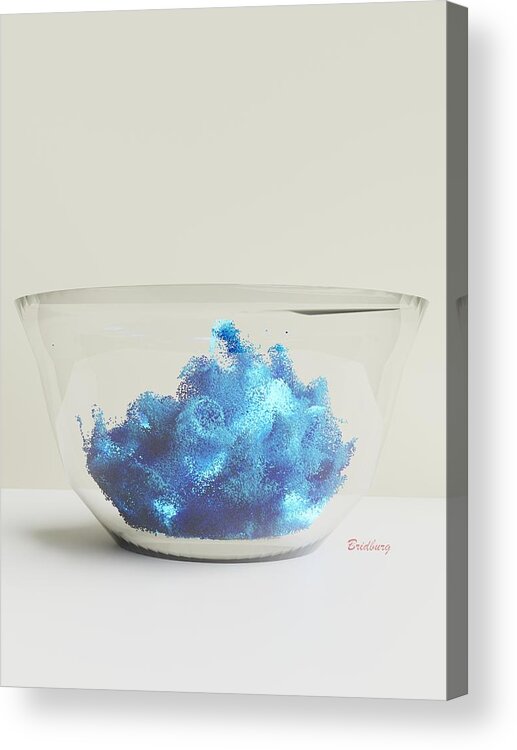 Nft Acrylic Print featuring the digital art 501 Bowl Waves 2 by David Bridburg