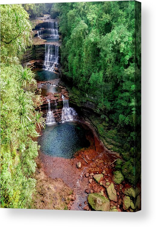 Mountains Acrylic Print featuring the photograph Waterfall, Landscape #6 by Amit Rane