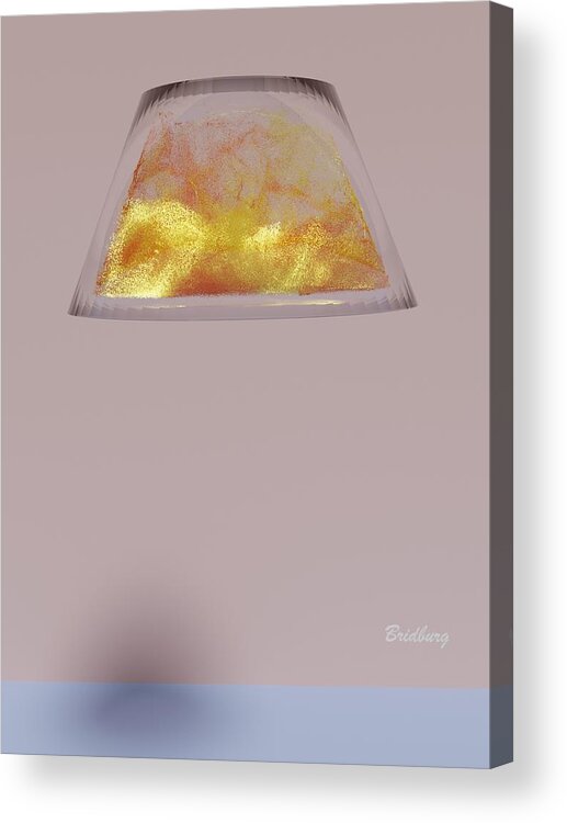 Lamp Shade Acrylic Print featuring the digital art 801 Lamp Shade Waves by David Bridburg