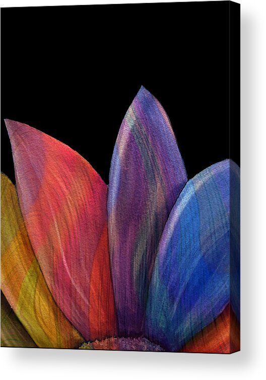 Abstract Acrylic Print featuring the digital art A Daisy's Elegance - Abstract by Ronald Mills