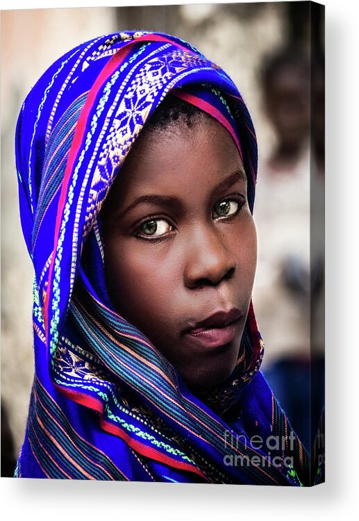 Girl Acrylic Print featuring the photograph A penny for her thoughts... by Lyl Dil Creations