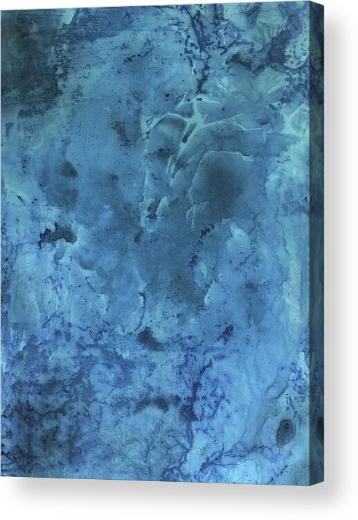 Blue Acrylic Print featuring the painting Aerial Blue by Gail Marten