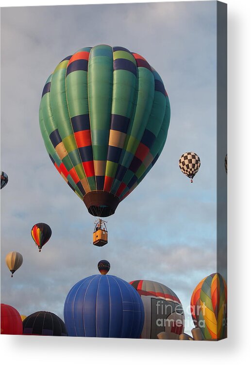 Albuquerque Acrylic Print featuring the photograph Albuquerque International Balloon Festa 5 by L Bosco