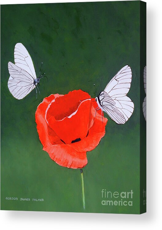 Butterfly Acrylic Print featuring the painting Allure by Gordon Palmer