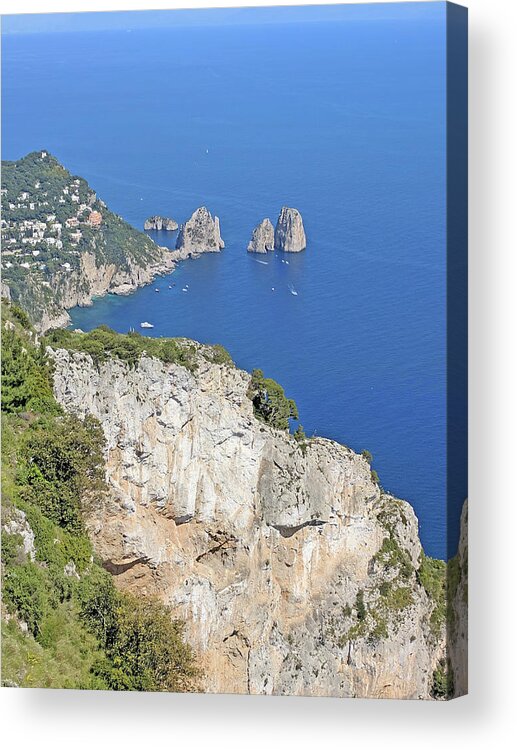 Capri Acrylic Print featuring the photograph Anacapri view by Yvonne Jasinski