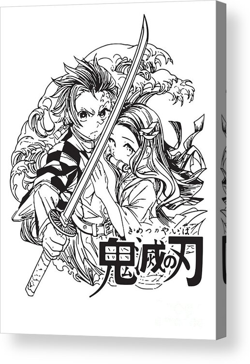 Anime Demon Slayer Tanjiro and Nezuko Acrylic Print by Anime Art - Pixels