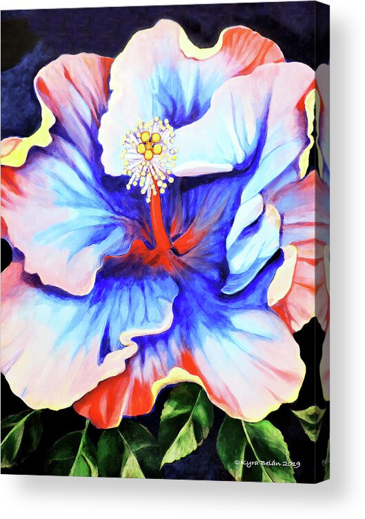 Hibiscus Acrylic Print featuring the painting Artemis by Kyra Belan
