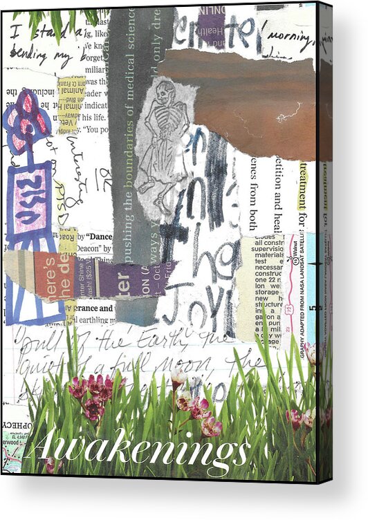 Collage Acrylic Print featuring the mixed media Awakenings by Milestone Art Collective