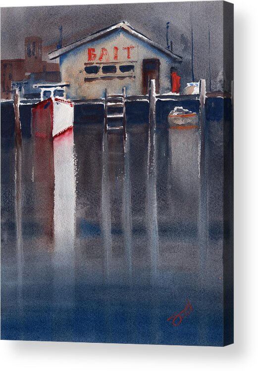 Bait Acrylic Print featuring the painting Bait by Scott Brown