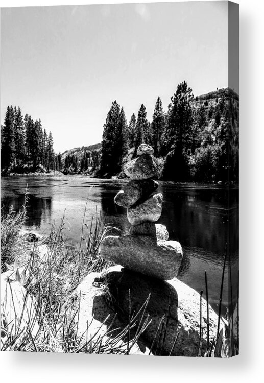 Balance Acrylic Print featuring the photograph Balance by the River by Amanda R Wright