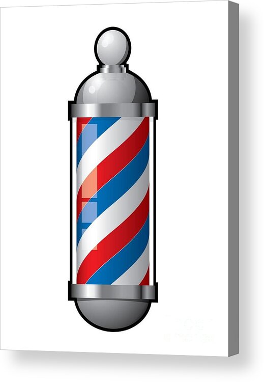 Barber Acrylic Print featuring the photograph Barber pole by Action