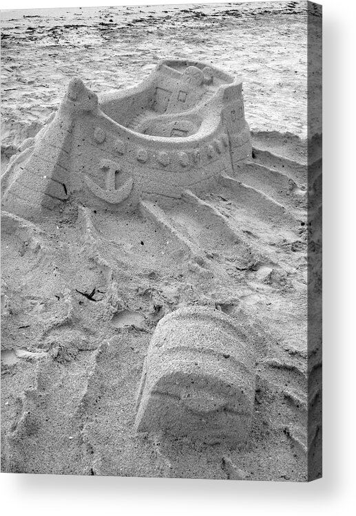 Sandcastle Acrylic Print featuring the photograph Beached by Gina Cinardo
