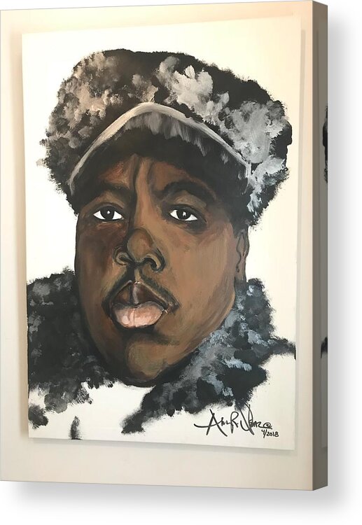  Acrylic Print featuring the painting Biggie by Angie ONeal
