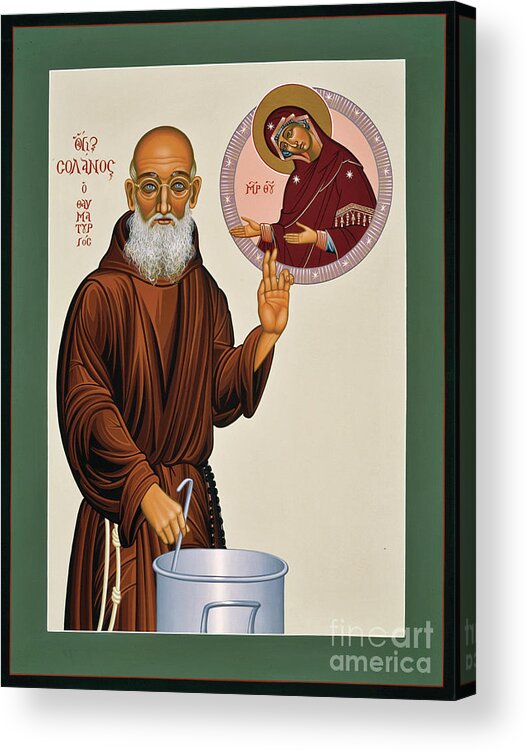  Fr. Solanus Casey The Healer Acrylic Print featuring the painting Blessed Fr. Solanus Casey the Healer 038 by William Hart McNichols