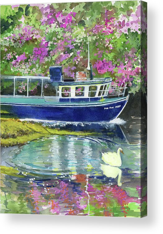 Ireland Acrylic Print featuring the painting Blue Pool, Glengarriff Co. Cork by Rebecca Matthews