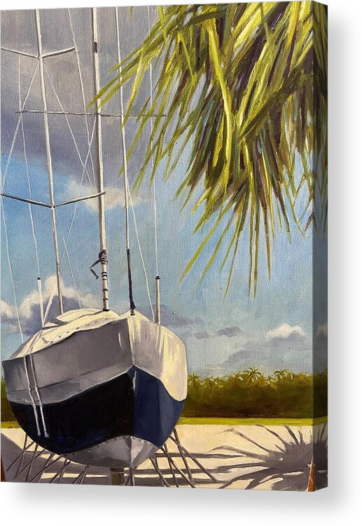  Acrylic Print featuring the painting Boat 2 by Chris Gholson