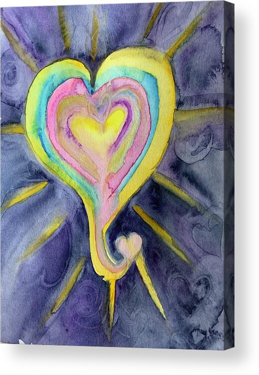 Horse Acrylic Print featuring the painting Bountiful Heart by Sandy Rakowitz