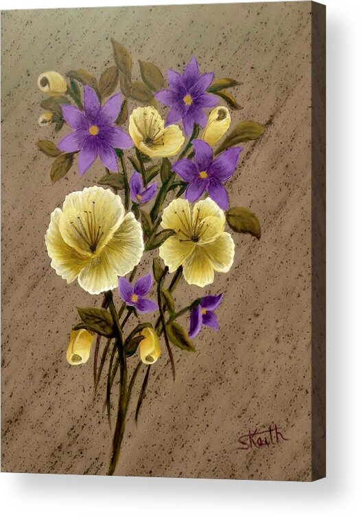 Flowers Acrylic Print featuring the painting Bouquet by Sheri Keith