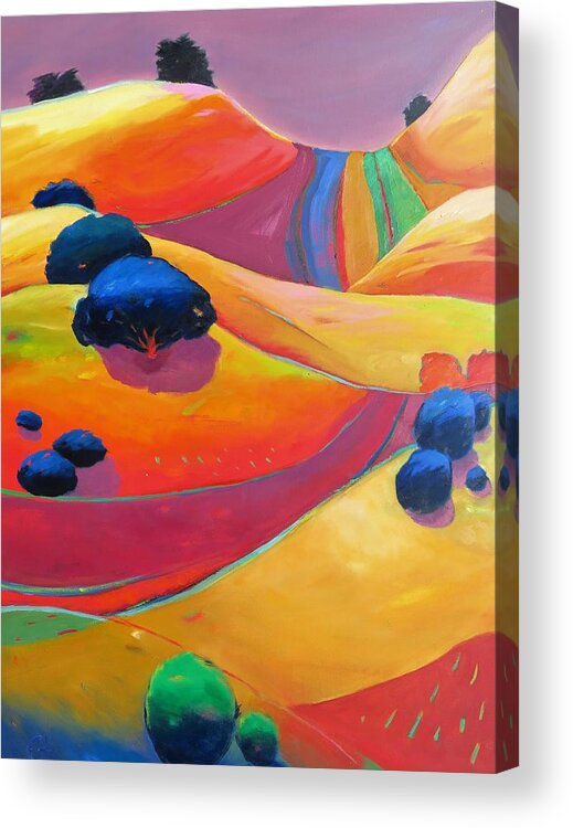 Vivid Colors Acrylic Print featuring the painting Brightness by Gary Coleman
