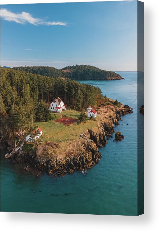 Lighthouse Acrylic Print featuring the photograph Burrows Island Lighthouse #2 by Michael Rauwolf