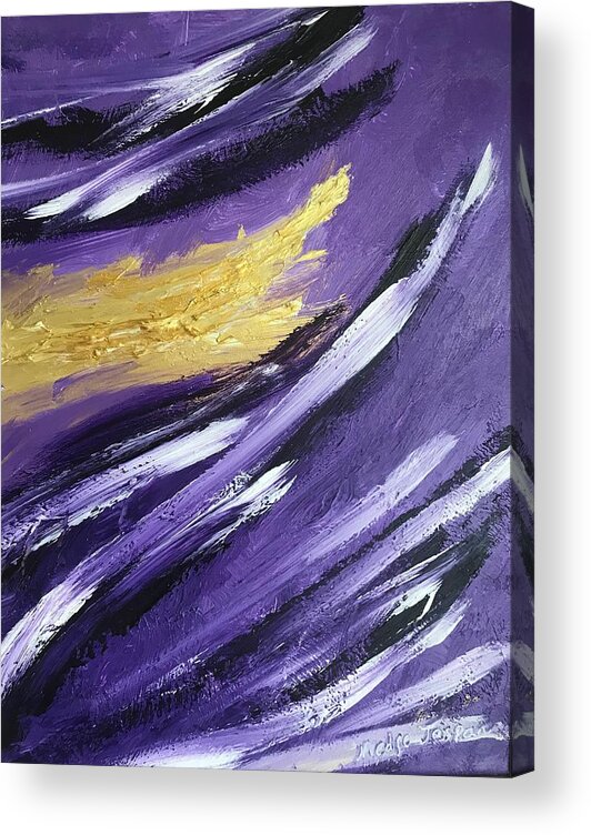 Provence Acrylic Print featuring the painting The Violet Flame by Medge Jaspan