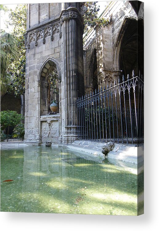 Cathedral Acrylic Print featuring the photograph Catedral de Barcelona by Lisa Mutch