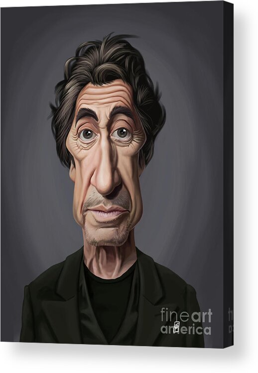 Illustration Acrylic Print featuring the digital art Celebrity Sunday - Al Pacino by Rob Snow
