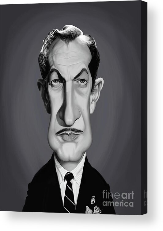 Illustration Acrylic Print featuring the digital art Celebrity Sunday - Vincent Price by Rob Snow