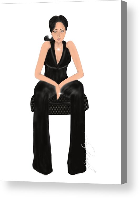 Pixels Acrylic Print featuring the mixed media CEO by Yoli Fae