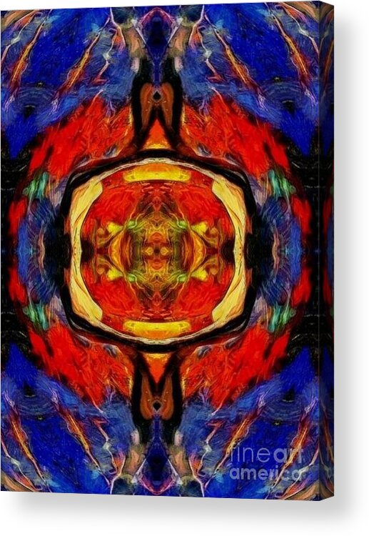 Abstract Acrylic Print featuring the digital art Chaura by Humphrey Isselt