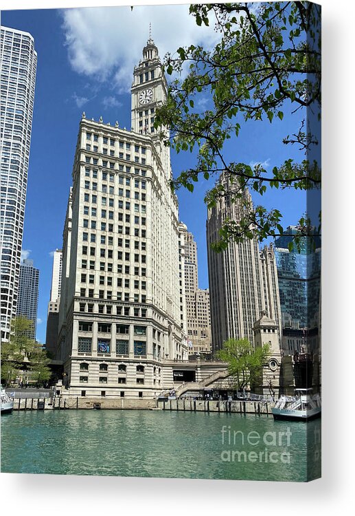 Chicago Acrylic Print featuring the photograph Chicago Riverwalk 13 by William Norton