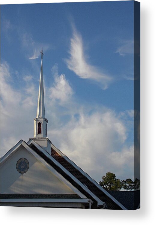 Christmas Acrylic Print featuring the photograph Christmas Angel Clouds 2020 by Matthew Seufer