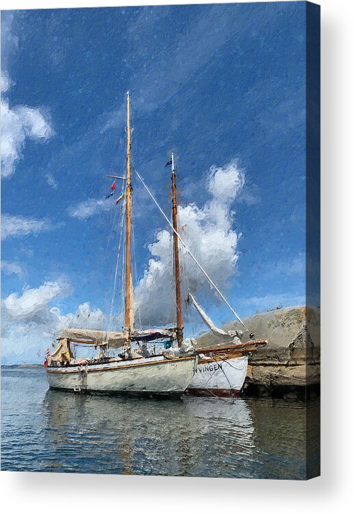 Ship Acrylic Print featuring the digital art Colin Archers by Geir Rosset