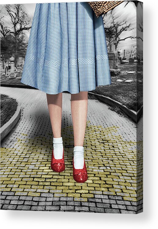 The Wizard Of Oz Acrylic Print featuring the painting Creepy Dorothy In The Wizard of Oz 2 by Tony Rubino