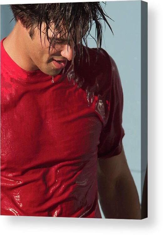 Dv8ca Acrylic Print featuring the photograph Dave in Red by Jim Whitley