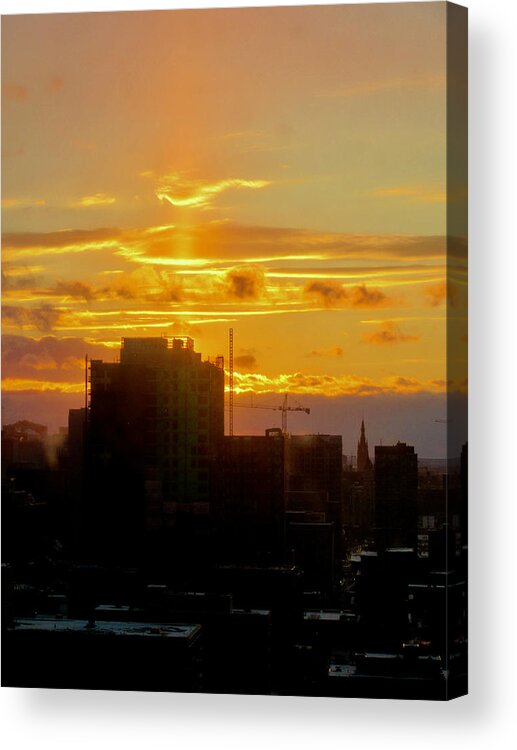 Sky Acrylic Print featuring the photograph December Sunset by Stephanie Moore
