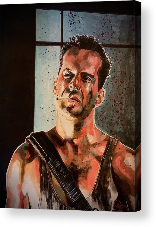 Die Hard Acrylic Print featuring the painting Die Hard by Joel Tesch